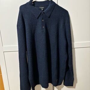 Club Monaco Dark Blue Cashmere Knit polo